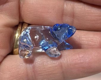 Cute Glacier Glass Miniature 1” Polar Bear Figurine