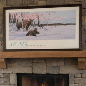 Grabado firmado por Jon Van Zyle, artista galardonado de Alaska. Numerado 10/500. Alce. 1997. Raro. Haga su oferta.