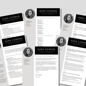 Plan de incorporación de días 306090 con plantilla de CV fotográfico moderno a juego para profesionales de ventas