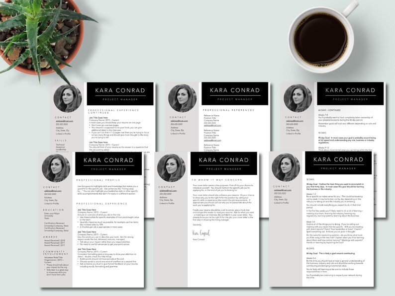 306090 Day Onboarding Plan With Matching Modern Photo Resume Template 306090 Day Onboarding Plan With Matching Modern Photo Resume Template