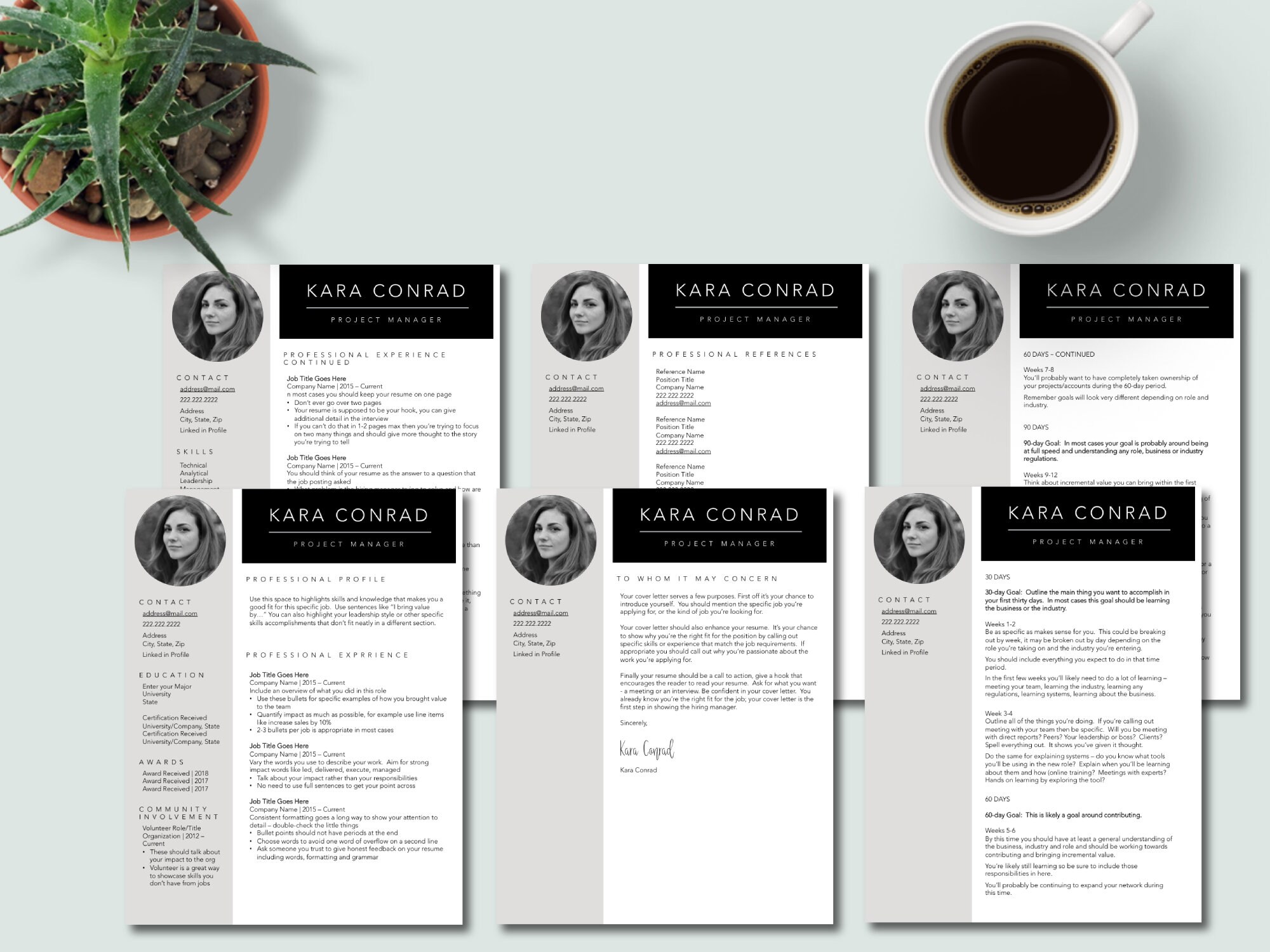 306090 Day Onboarding Plan With Matching Modern Photo Resume Template 306090 Day Onboarding Plan With Matching Modern Photo Resume Template