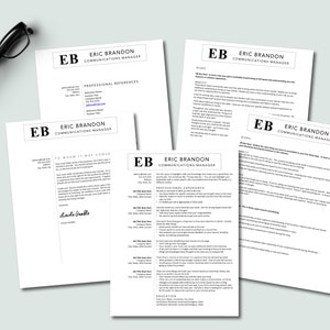 Mejor paquete de paquetes de entrevistas de nivel básico para la búsqueda de empleo: CV, carta de presentación, referencias y plantillas de plan de día 306090