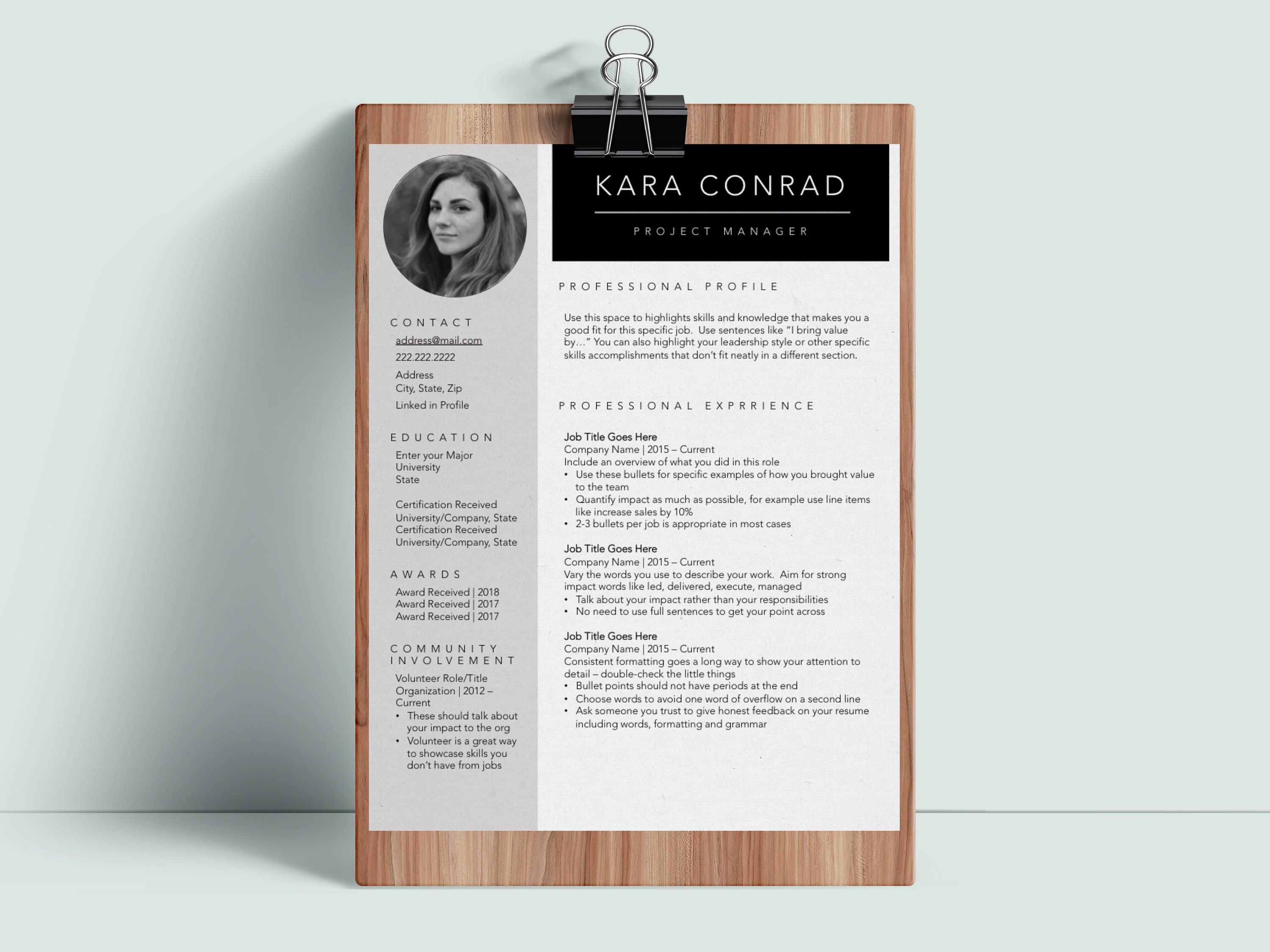 306090 Day Onboarding Plan With Matching Modern Photo Resume Template 306090 Day Onboarding Plan With Matching Modern Photo Resume Template