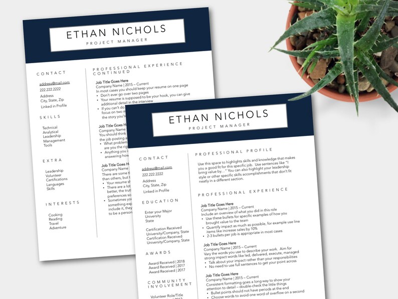 Easy To Use Resume Template With Instructions On How To Write A Resume 