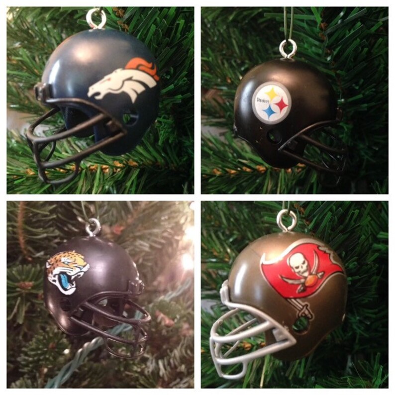 NFL Football Team Helmet Christmas Ornaments Choose One Etsy