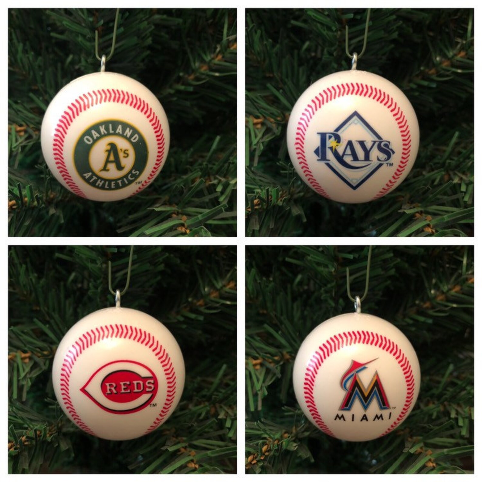 MLB Baseball Christmas Ornaments Etsy