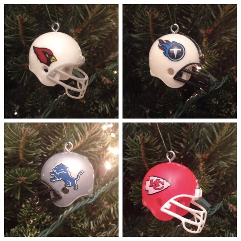 NFL Football Team Helmet Christmas Ornaments Choose One Etsy