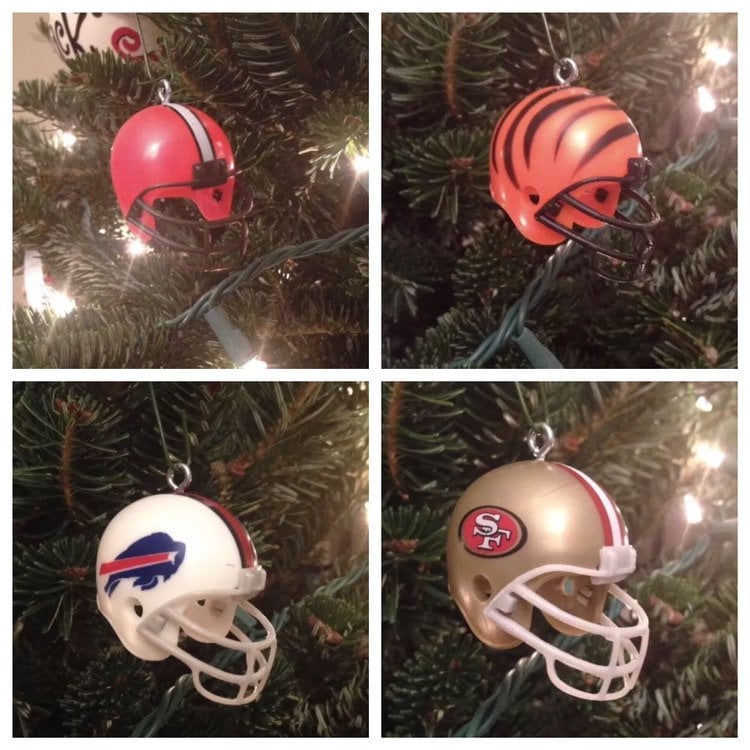 NFL Football Team Helmet Christmas Ornaments Choose One Etsy