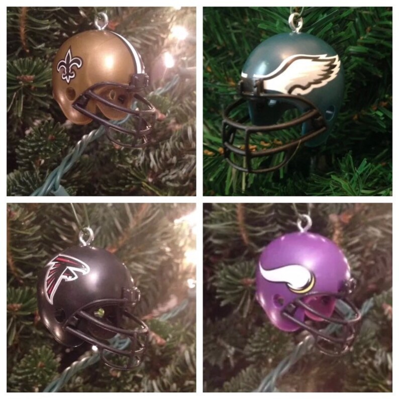 NFL Football Team Helmet Christmas Ornaments Choose One Etsy