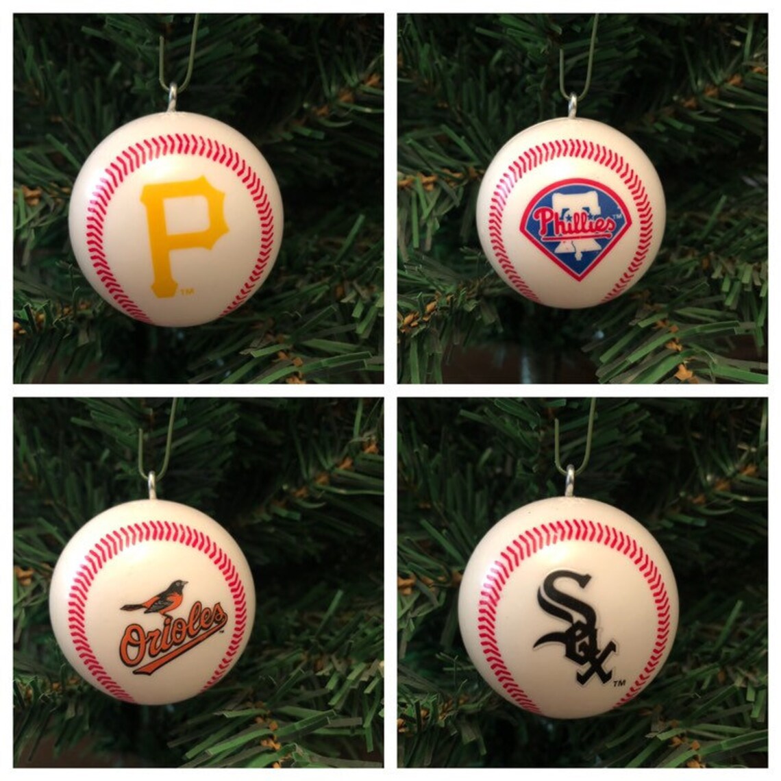 MLB Baseball Christmas Ornaments Etsy