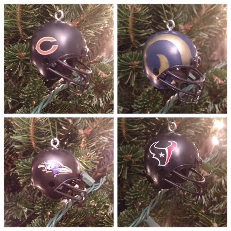 NFL Football Team Helmet Christmas Ornaments Choose One Etsy