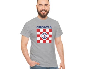 Croatia Soccer T-Shirt: Unisex Heavy Cotton Sports Tee