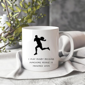Rugby Mug, Funny Rugby Player Mug, Gift for rugby lover, Funny Mug, Rugby Lover