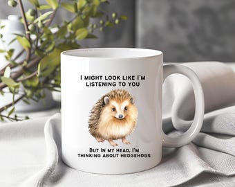 Hedgehog mug, Hedgehog lover, Hedgehog Gift For Nature Lovers, Funny Gift,