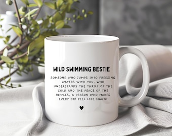 Wildes Schwimmen Bestie Definition Geschenk, Andenken Geschenk, Wilder Schwimmbecher, Wilder Schwimmliebhaber, Wildschwimmgeschenk, Freundschaftsgeschenk