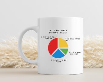 Funny Padel Mug, Padel Gift, Funny Mug, Gift for Padel Player, Rude Funny Mug