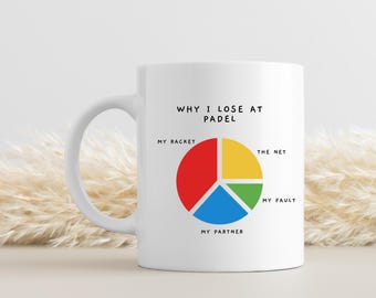 Funny Padel Mug, Padel Gift, Funny Mug, Gift for Padel Player, Rude Funny Mug