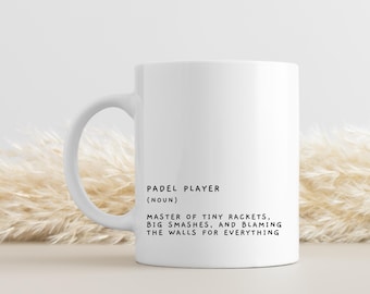 Funny Padel Mug, Padel Gift, Funny Mug, Gift for Padel Player, Rude Funny Mug