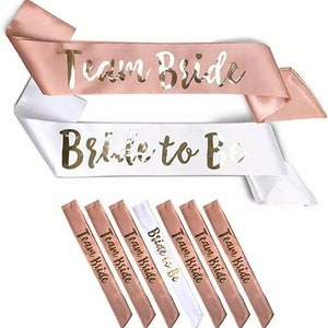 Hen Party Sashes,Team Bride Sashes, Bride to Be, Hen Party Accessory