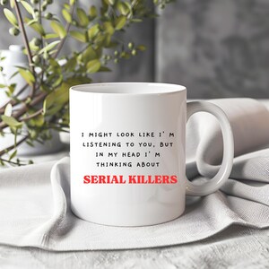 Serial killers Mug, True Crime lover, Crime Documentaries gift