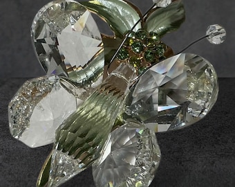 Figura de mariposa esmaltada vintage: cristal Swarovski, diseño italiano