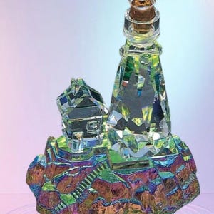 Small Rainbow effect Crystal &quot;Harbor Lighthouse&quot;