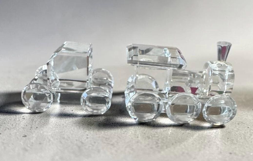Swarovski　クリスタルガラス「列車」 Swarovski Crystal Train - Etsy