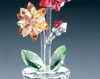 Crystal World Figurine Gerbera Miniature