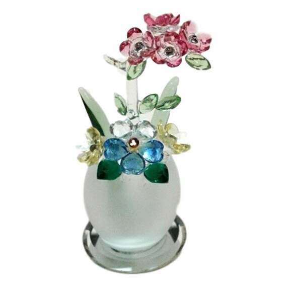Crystal World Crystal Flower Arrangement /"Harmony/" Figurine New In Box