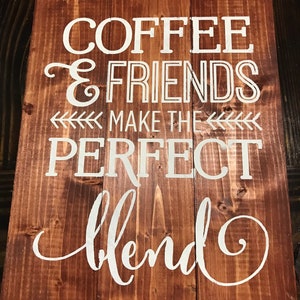 17x 14 Zoll Kaffee und Freunde Schild