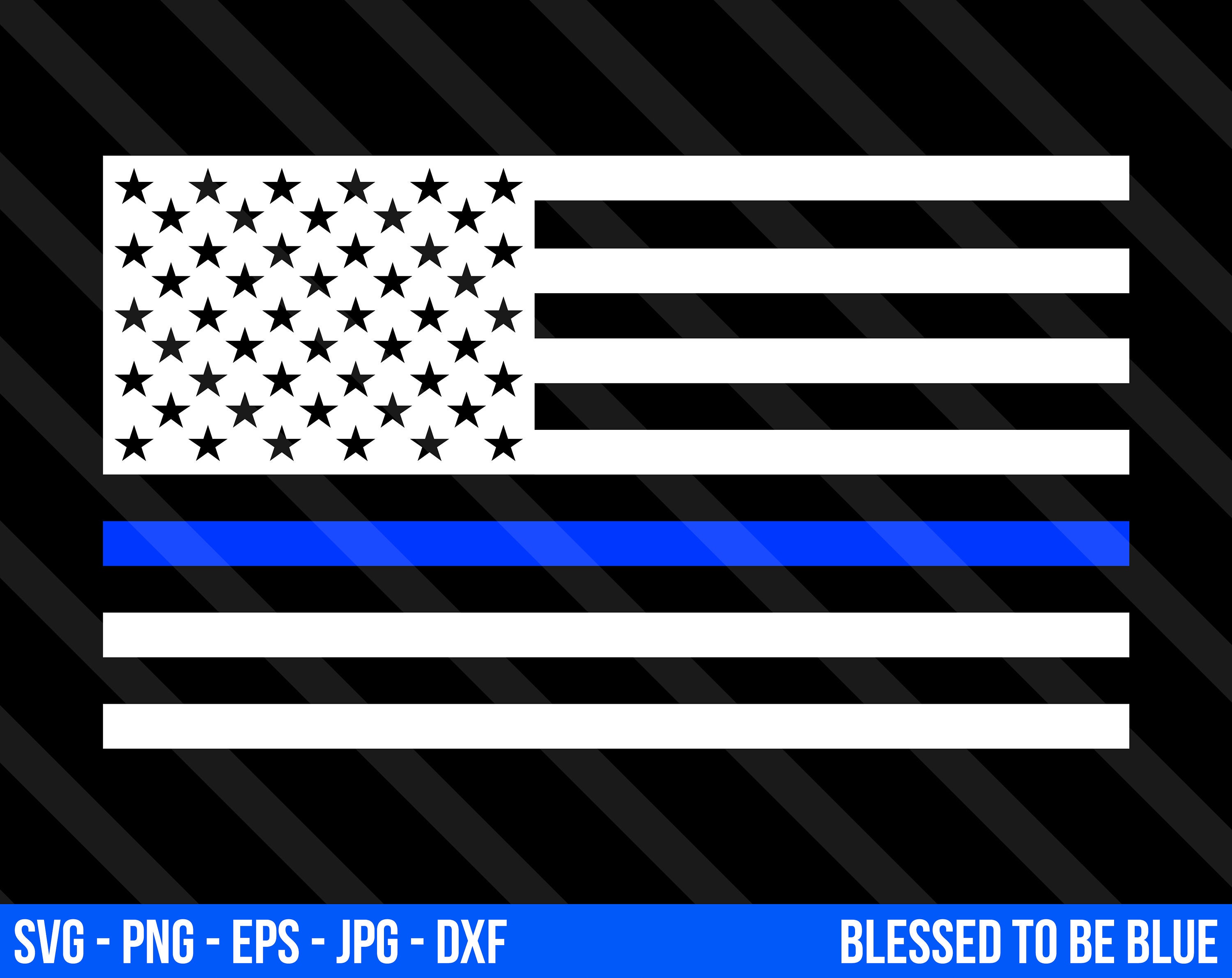 Download Blue Lives Matter Flag SVG Vector Png Eps Jpg Dxf Thin ...