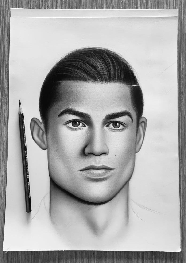 Cristiano Ronaldo Drawing - Etsy India