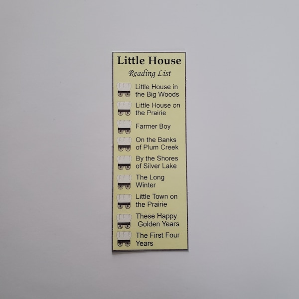 Little House Reading Tracker Bookmark