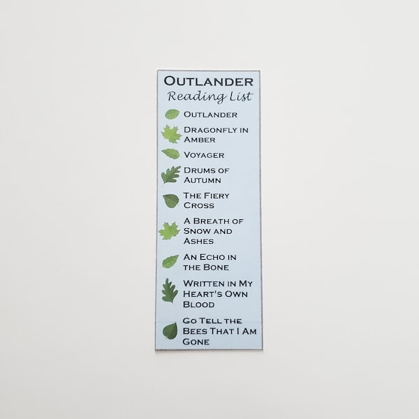 Outlander Reading Tracker Bookmark