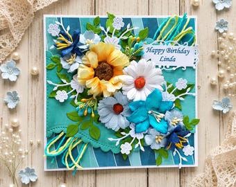 Luxury Birthday 3D Card – Personalised Handmade Greeting | Elegant Keepsake Card