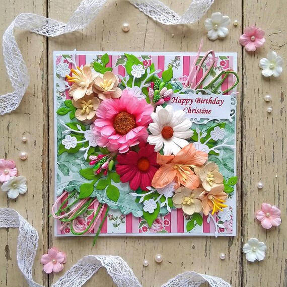 Luxury Birthday 3D Card – Personalised Handmade Greeting | Elegant Keepsake Card