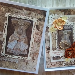 Große 3D-Stamperia-Geburtstagskarte 20x15 cm, shabby chic, stamperia, shabby chic - schreiben Sie Ihre eigene Botschaft