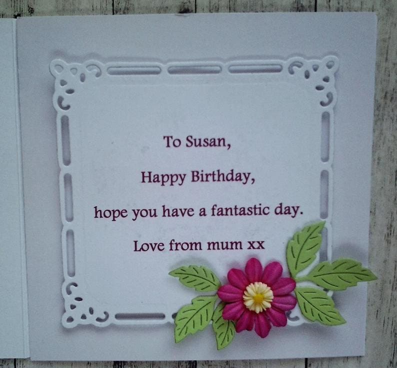 Luxury Floral Shabby Chic can be personalised 40th Birthday Handmade 3D Card