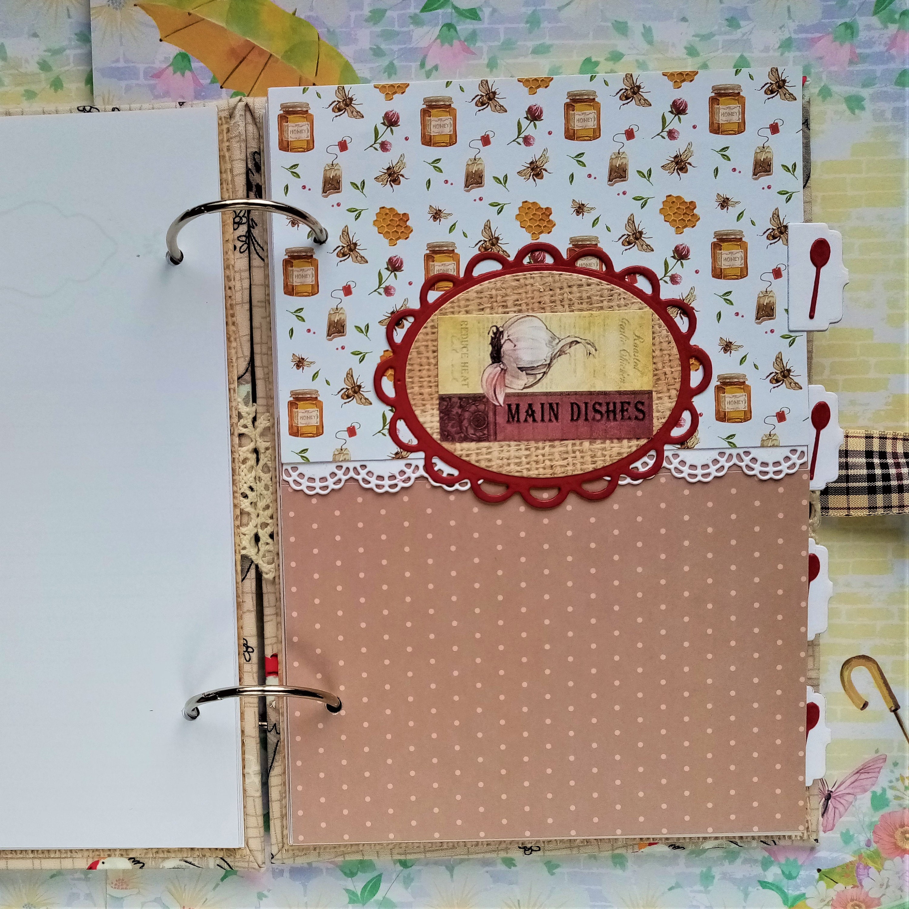 Handmade Recipe Book with 50 Blank Recipe Cards and 5 Etsy