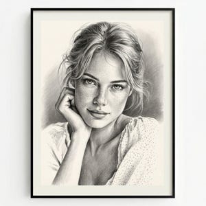 Retrato personalizado a partir de foto | Esboço a lápis hiper-realista de luxo | Entrega digital em 24 horas