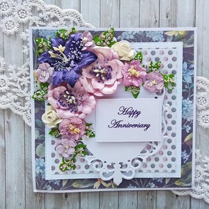 Luxe 3D-verjaardagskaart - Handgemaakt Shabby chic Gepersonaliseerd - zet je eigen boodschap