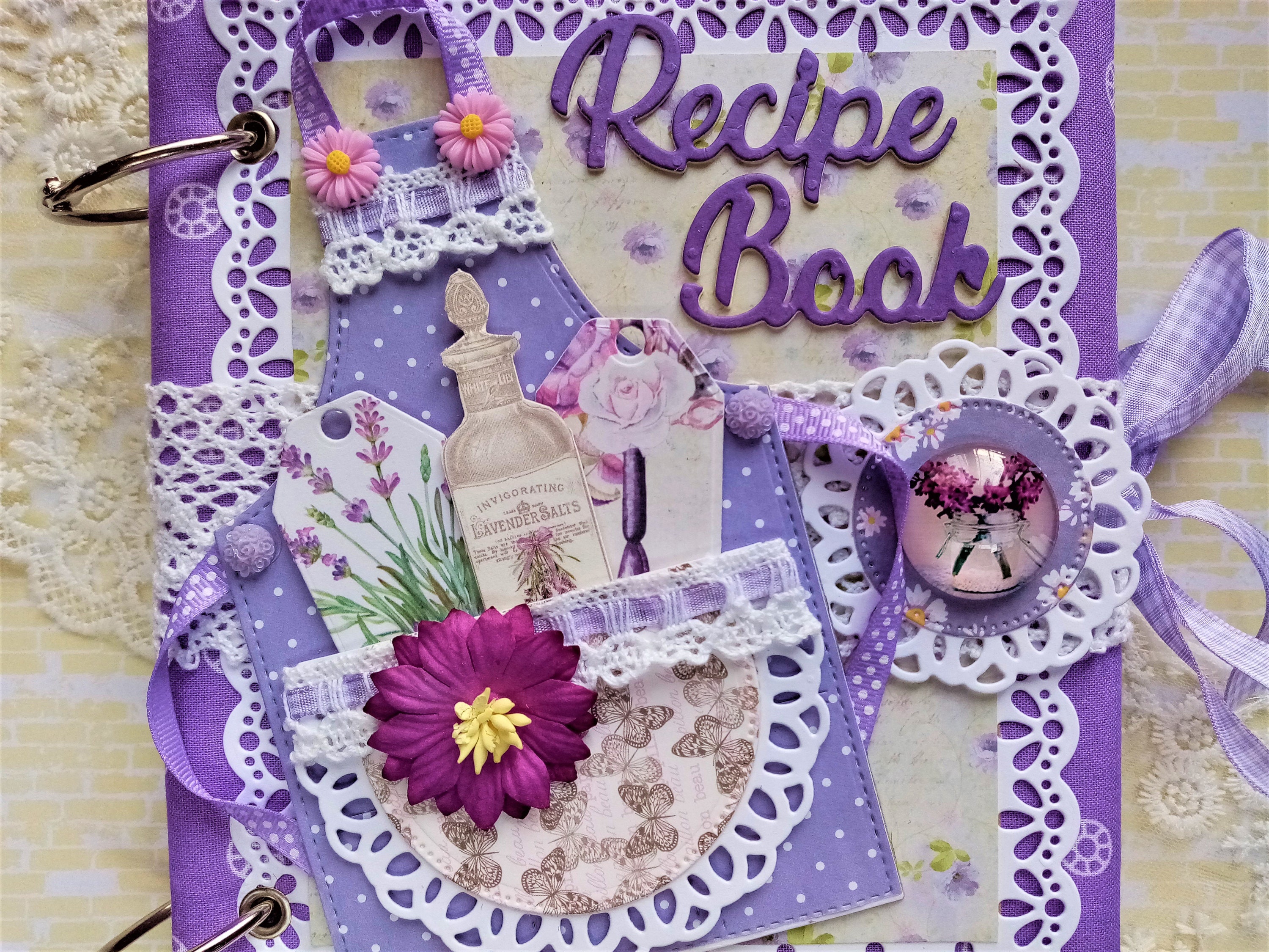 Handmade Recipe Book with 50 Blank Recipe Cards and 5 Etsy
