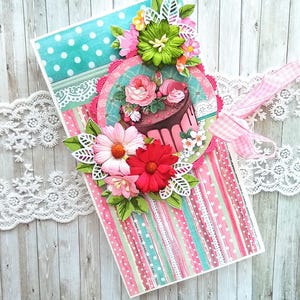 Handgemachte Grußkarte mit Schokolade / Geld / Geschenkkartenhalter Tasche - Personalisiert für jeden Anlass