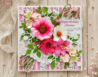 Luxury Birthday 3D Card – Personalised Handmade Greeting | Elegant Keepsake Card