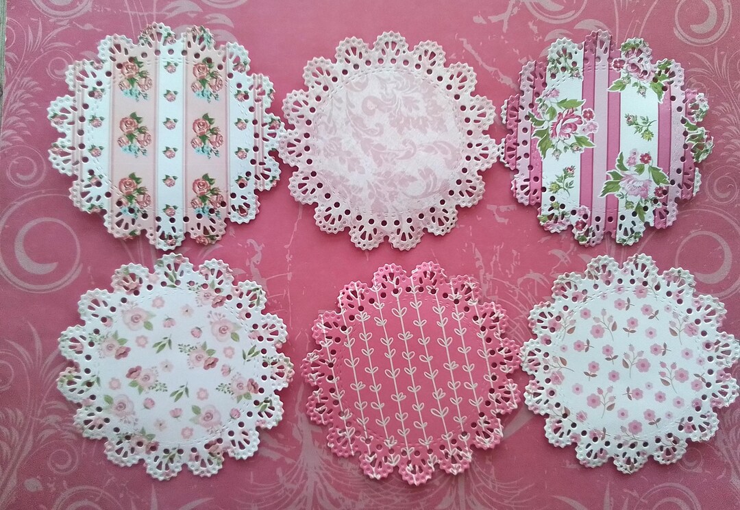 Napperons En Papier Dentelle Florale - Lot De 120 - 3,5 Pouces - Multicolore - Pour Table Ou Emballage Cadeau