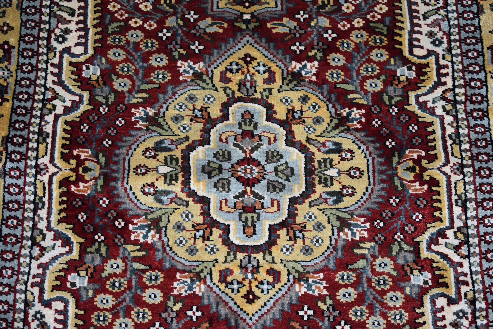 3x5 Area Rug Handknotted Art SIlk rug for Bedroom Rug for Etsy