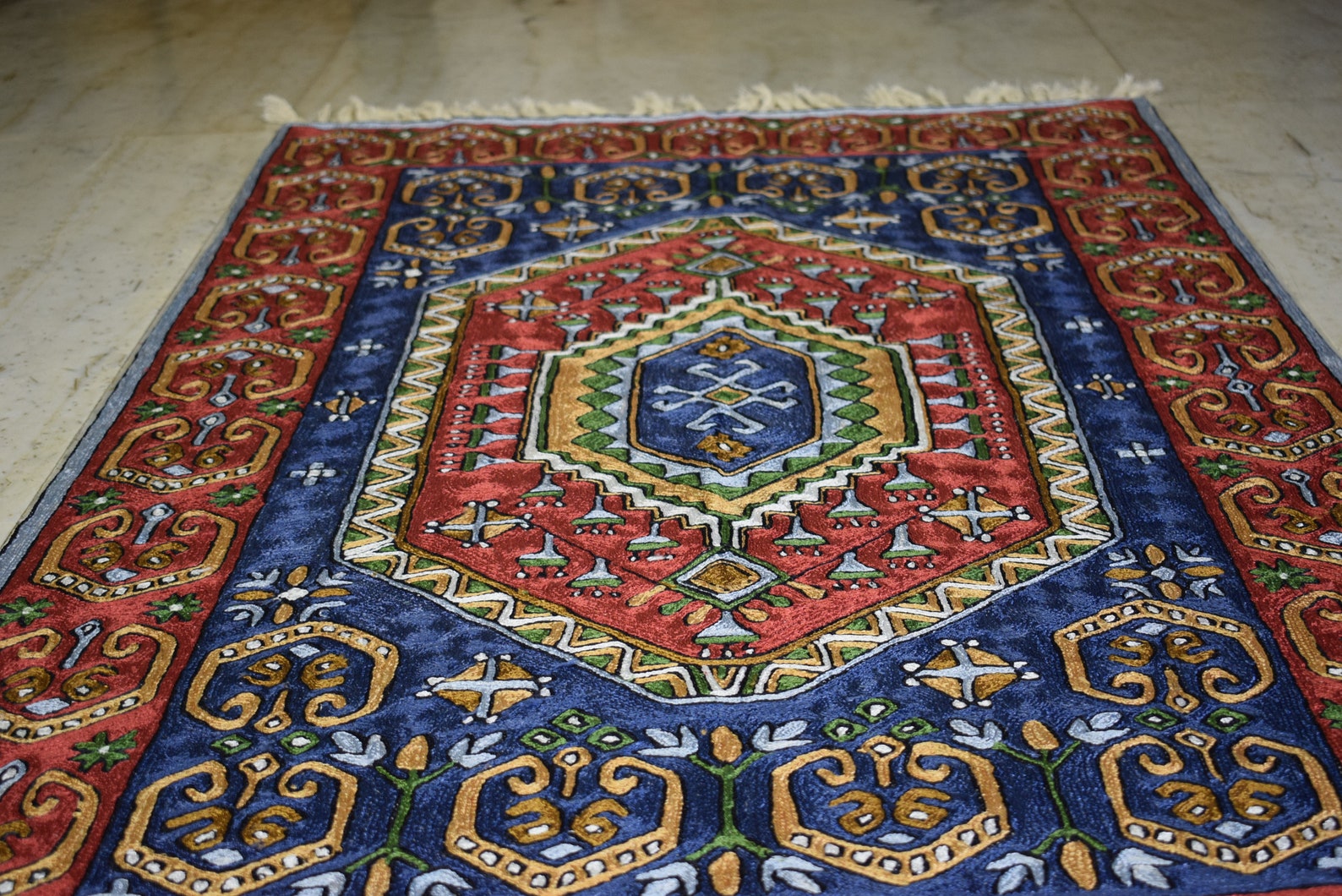 3x5 Silk Rug Kashmiri handmade Rugs Handmade Silk rug Silk Etsy