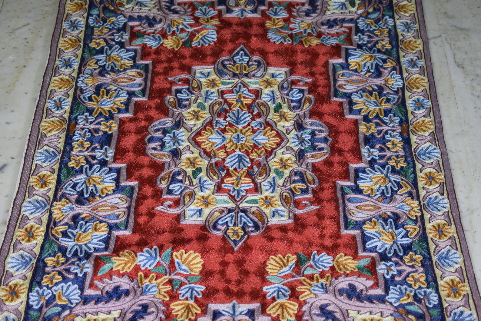 30 x 48 Inch handmade embroidery carpet with tassel from Etsy