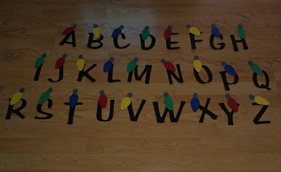 Stranger Things Alphabet Christmas Light Banner Stranger Etsy