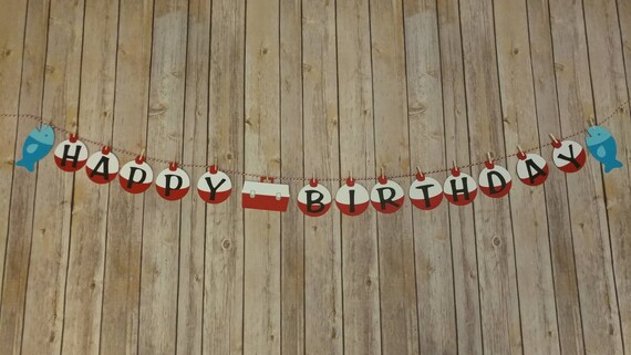 Gone Fishing Birthday Banner Fishing Party Fishing Birthday Etsy